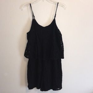 Black Lace Romper